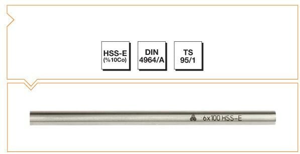 MTE HSSE-Co10 DIN4964 A TORNA KALEMİ 4X100