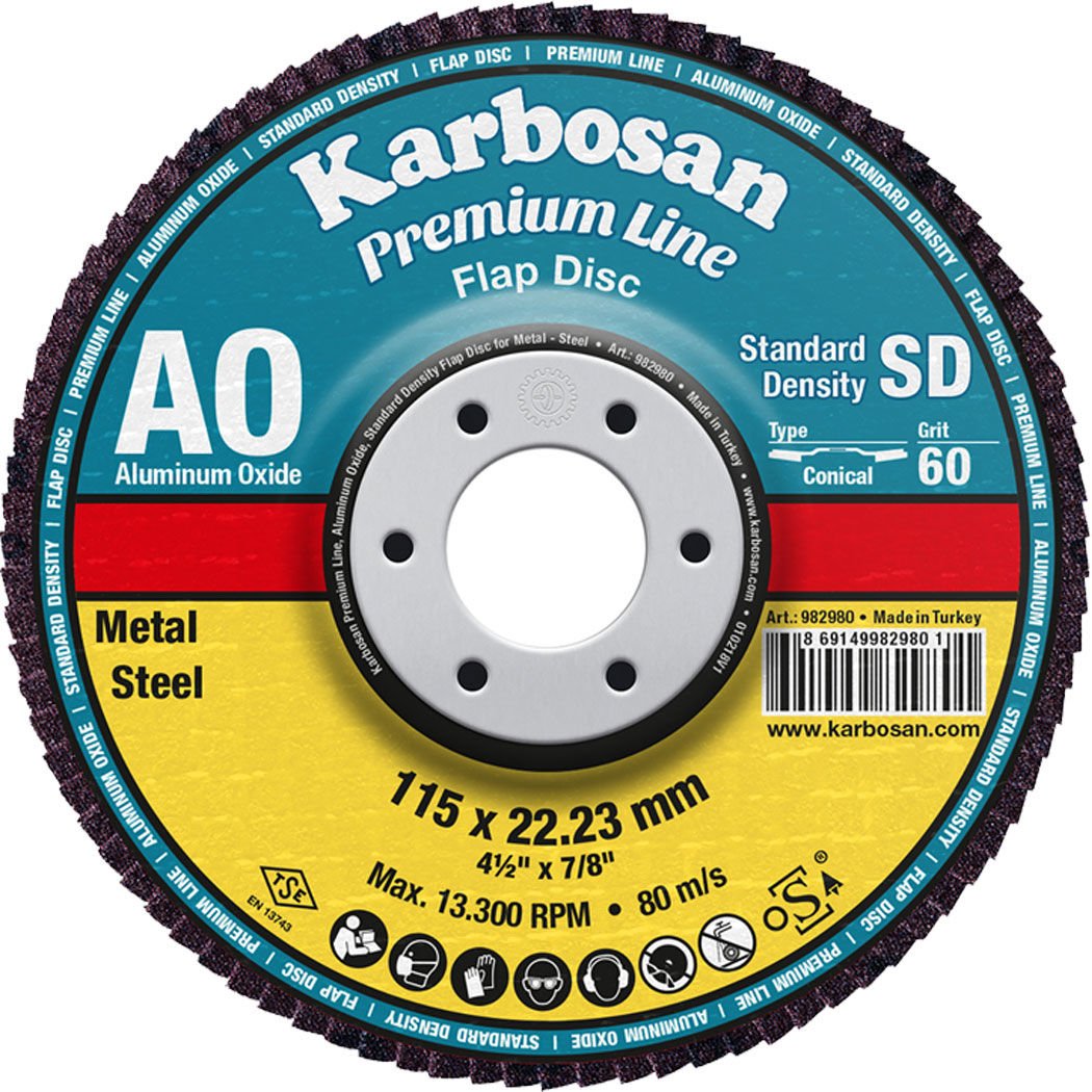 KARBOSAN FLAP DİSK NK 180 MM 100 KUM DÜZ