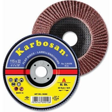 KARBOSAN FLAP DİSK NK 115 MM 80 KUM DÜZ