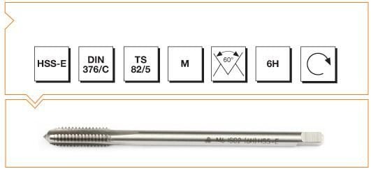 MTE HSSE DIN 376/C MAKİNA KLAVUZU M 22 (6H)