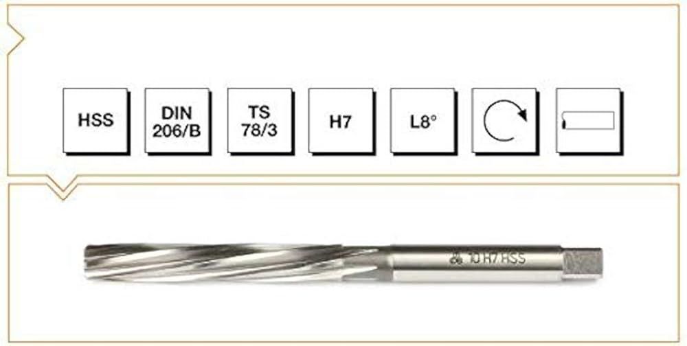 MTE HSS DIN 206 L-RN EL RAYBASI 4 MM H7