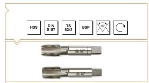 MTE HSS DIN 5157 2 Lİ EL KILAVUZU G 3/8X1