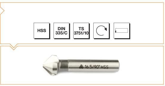 MTE HSS DIN 335/C HAVŞA FREZE 8.3 MM-90º