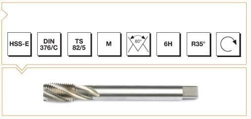MTE HSSE DIN 376/C MAKİNA KILAVUZU 35' HELİS M 16