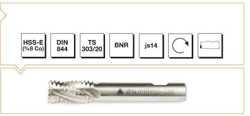 MTE HSS-CO8 DIN 844B/NR KABA TALAŞ 8MM KISA