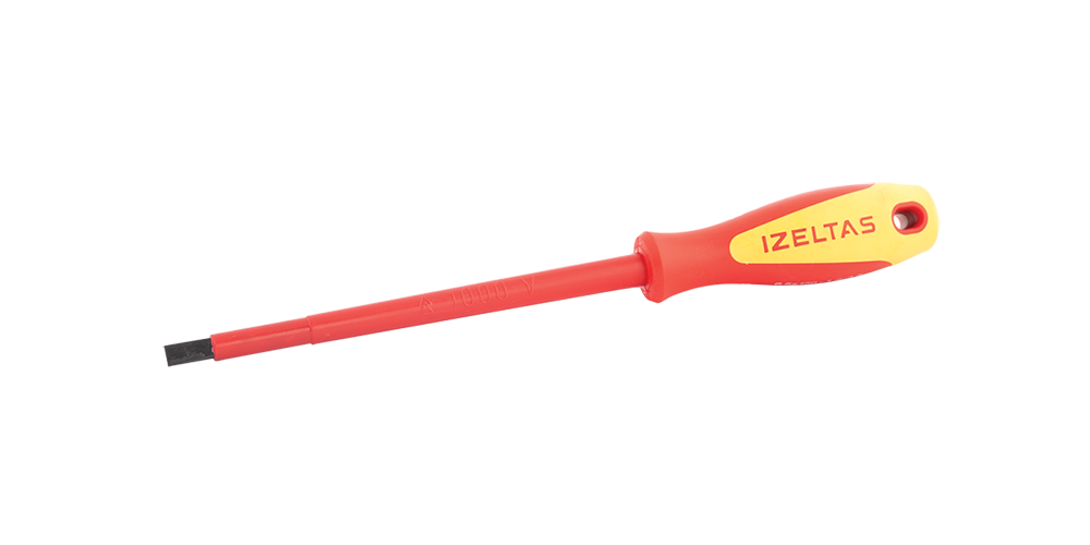 İZELTAŞ 1000V İZOLELİ ELEKTRİKÇİ DÜZ UÇLU TORNAVİDA 6.5X150