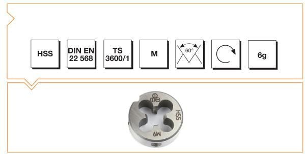 MTE HSS DIN 223/B METRİK NORMAL VİDALI PAFTA LOKMASI M 2 x0.4