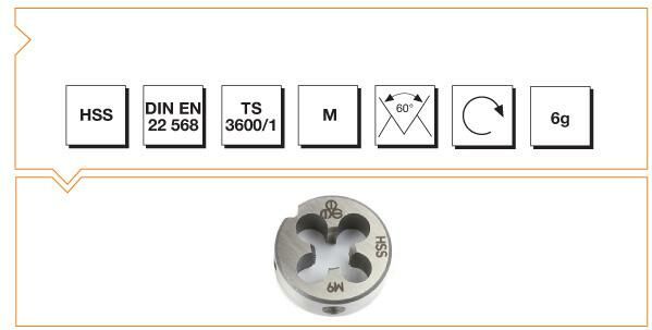 MTE HSS DIN 223/B METRİK NORMAL VİDALI PAFTA LOKMASI M 14 x2