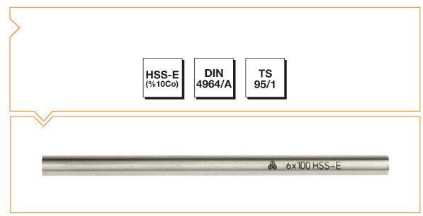 MTE HSSE-Co10 DIN4964 A TORNA KALEMİ 12X100