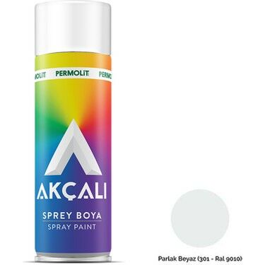 AKÇALI SPREY BOYA 301 400ML PARLAK BEYAZ