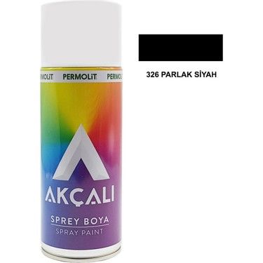 AKÇALI SPREY BOYA 326 400ML RAL9005 PARLAK SİYAH