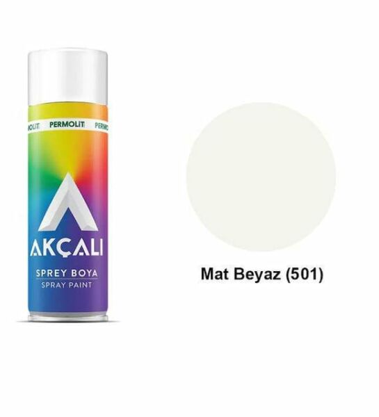 AKÇALI SPREY BOYA 501 400ML MAT BEYAZ