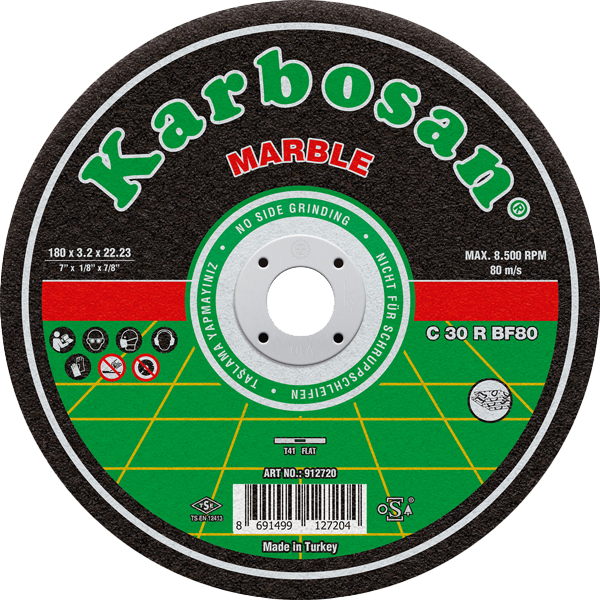 KARBOSAN 180X3,2X22 MERMER KESİCİ BOMX