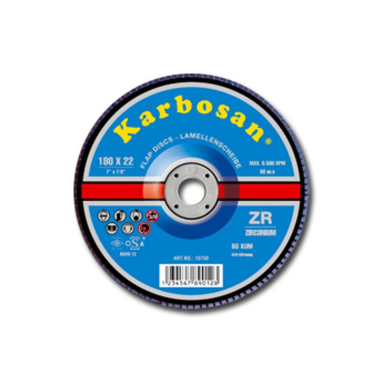 KARBOSAN FLAP DİSK ZR 180 MM 40 KUM DÜZ
