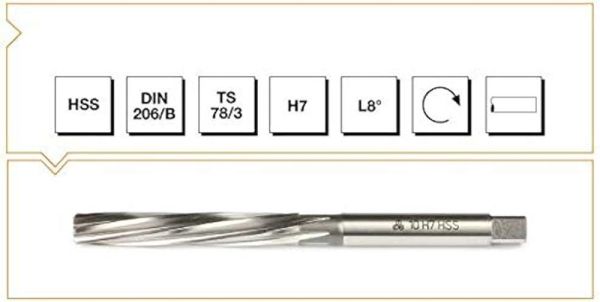 MTE HSS DIN 206 L-RN    EL RAYBASI  4  MM H7