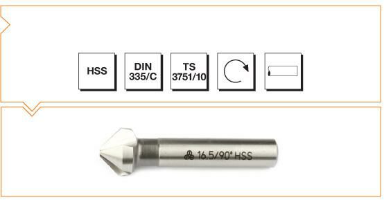 MTE HSS DIN 335/C    HAVŞA FREZE  6.3 MM-90º