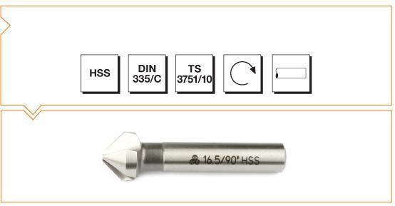 MTE HSS DIN 335/C    HAVŞA FREZE  8.3 MM-90º