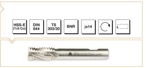 MTE HSS-CO8 DIN 844B/NR KABA TALAŞ  8MM KISA