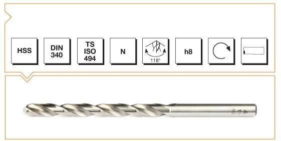 MTE HSSE DIN 340/RN ALTIN SERİ MATKAP UCU   3.8  MM