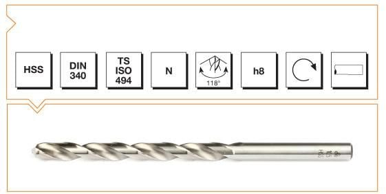MTE HSS DIN 340 UZUN MATKAP UCU 11.5  MM