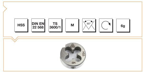 MTE HSS DIN 223/B METRİK NORMAL VİDALI PAFTA LOKMASI M 2  x0.4