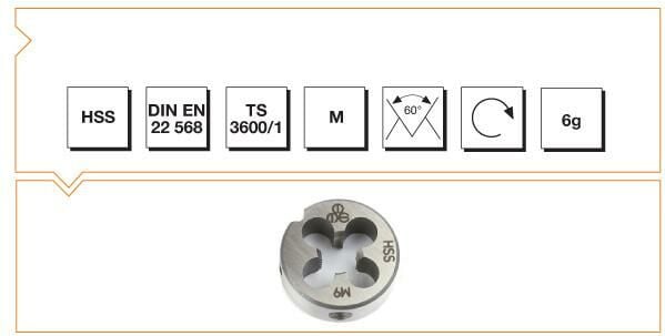 MTE HSS DIN 223/B METRİK NORMAL VİDALI PAFTA LOKMASI M 14 x2