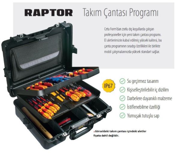 Raptor Takım Çantası /Çekçekli (530 x 400 x 230 mm)