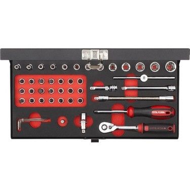 46 Parça 1/4'' 6 Köşe Lokma Takımı